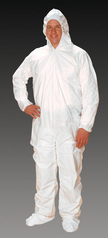 Alpha ProTech Coverall with Hood and Boot Covers Critical Cover® ComforTech® 2X-Large White Disposable NonSterile - M-1107441-1070 - Case of 25
