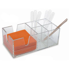 MarketLab Bio-Screen Wipe Organizer For Small Bio-Screen Wipes with Extra Compartments • 8.5"W x 4.5"D x 3.25"H ,1 Each - Axiom Medical Supplies