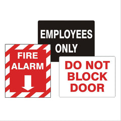 Adhesive Signs Employee Entrance • 10"W x 7"L ,1 Each - Axiom Medical Supplies