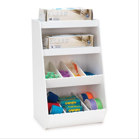 MarketLab Adjustable Benchtop Organizers 8 Adjustable Bins and 2 Shelves • 12"W x 10"D x 20"H ,1 Each - Axiom Medical Supplies