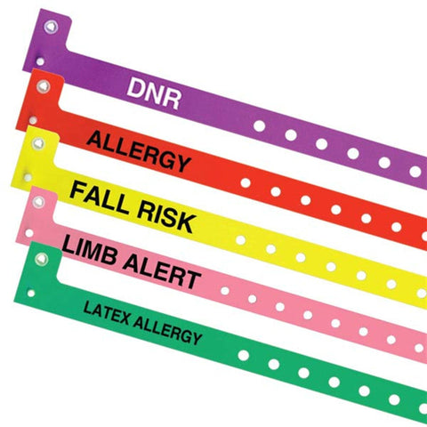 Alert Thin Bands MarketLab Allergy Thin Alert Band, Red PK500 ,500 Per Pack - Axiom Medical Supplies