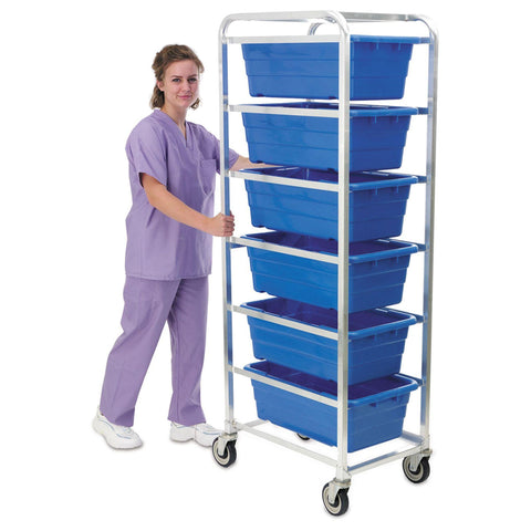 Aluminum Rack with 6 Totes 6-Tote • 27"L x 19"W x 71"H ,1 Each - Axiom Medical Supplies