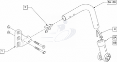 Sunrise Medical Anti-Tip Assembly - M-720947-4432 - Each