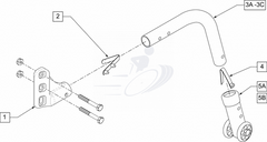 Sunrise Medical Anti-Tip Assembly - M-720950-2225 - Each