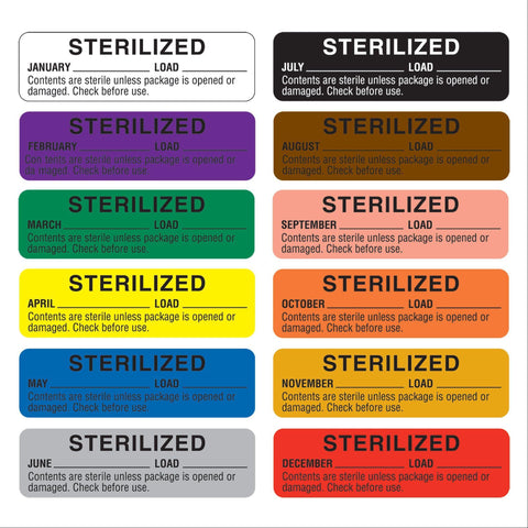 Autoclavable Central Service Labels Autoclavable Sterility Label • Yellow ,500 Per Pack - Axiom Medical Supplies