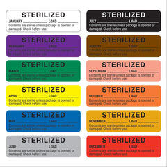 Autoclavable Central Service Labels "Stop Package Expiration" • Orange • 2.38"W x 1.75"H ,400 / pk - Axiom Medical Supplies