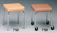Bailey Exam Stool Therapy Backless Fixed Height 3 Inch Ball Bearing Casters Camel