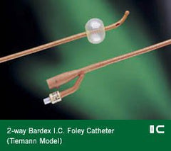 Bard Foley Catheter Bardex® I.C. 2-Way Coude Tip 5 cc Balloon 18 Fr. Silver Hydrogel Coated Latex