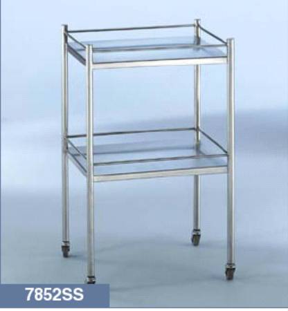 Blickman Utility Cart Allen® 16 X 20 X 34 Inch Stainless Steel 2 Drawers 2 Shelves