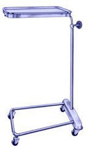 Blickman Mayo Instrument Stand Stanford Tray U-Shaped Base 39.5 - 62 Inch 19.125 Inch