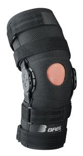 Breg Knee Brace RoadRunner® Medium Wraparound / Hook and Loop Straps 18 to 21 Inch Circumference Left or Right Knee