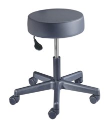 The Brewer Company Exam Stool Pneumatic Height Adjustment 5 Casters Black