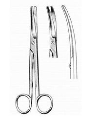 BR Surgical Dissecting Scissors HerMann Mayo 6-3/4 Inch Length Surgical Grade Stainless Steel / Tungsten Carbide NonSterile Finger Ring Handle Curved Blunt Tip / Blunt Tip - M-541231-1120 - Each