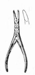 BR Surgical Rongeur Zaufal Jansen Curved Double Spring Plier Type Handle 7 Inch Length - M-554087-3860 - Each