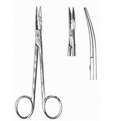 BR Surgical Scissors HerMann Sanvenero 5-1/2 Inch Length Surgical Grade Stainless Steel NonSterile Finger Ring Handle Curved Sharp Tip / Sharp Tip - M-562006-4232 - Each