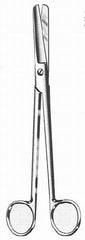 BR Surgical Uterine Scissors HerMann Sims 8 Inch Length Surgical Grade Stainless Steel NonSterile Finger Ring Handle Straight Blunt Tip / Blunt Tip - M-731065-2810 - Each