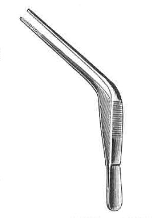 BR Surgical Ear Forceps HerMann Medizintechnik Wilde-Troeltsch 4-3/4 Inch Length Surgical Grade Angled Serrated - M-734656-4575 - Each