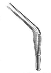 BR Surgical Ear Forceps HerMann Medizintechnik Wilde-Troeltsch 4-3/4 Inch Length Surgical Grade Angled Serrated - M-734656-4575 - Each