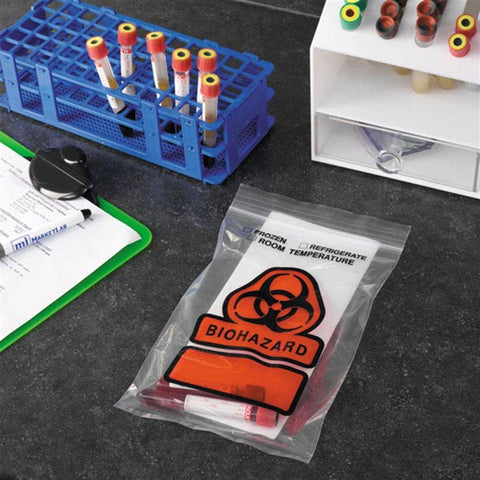 Biohazard Bag 6"W x 9"H Biohazard Bag ,1000 / pk - Axiom Medical Supplies