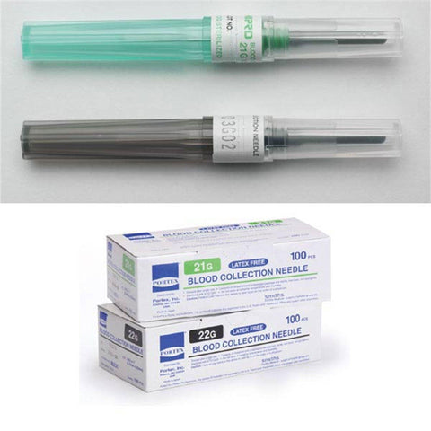 Blood Collection Needles 21g x 1.5" • Green ,100 per Paxk - Axiom Medical Supplies