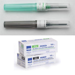 Blood Collection Needles 21g x 1.5" • Green ,100 per Paxk - Axiom Medical Supplies