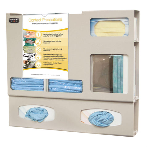 Bowman ABS Bulk Double Glove Isolation Station 23.5"W x 4.75"D x 20.8"H ,1 Each - Axiom Medical Supplies