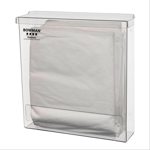 Bowman ADA Bulk Gown Dispenser Bowman ADA Bulk Gown Dispenser • 14.63"W x 4"D x 15.34"H ,1 Each - Axiom Medical Supplies