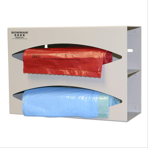 Bowman Aluminum Bag Dispenser Single • 10.05"W x 3.88"D x 3.5"H ,1 Each - Axiom Medical Supplies