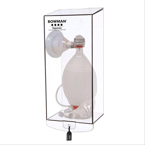 Bowman Lockable Respiratory Supply Dispenser Bowman Lockable Respiratory Supply Dispenser • 7.5"W x 6.3"D x 18.27"H ,1 Each - Axiom Medical Supplies