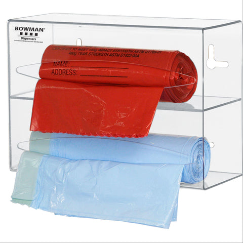 Bowman PETG Bag Dispenser Single • 10.1"W x 3.95"D x 3.6"H ,1 Each - Axiom Medical Supplies