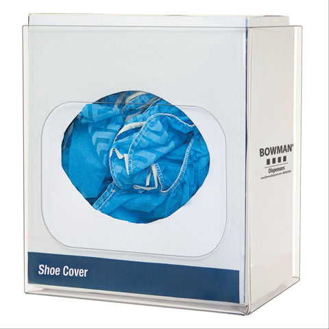 Bowman PETG Shoe Cover Dispenser Bowman PETG Shoe Cover Dispenser • 10.51"W x 6.98"D x 10.35"H ,1 Each - Axiom Medical Supplies