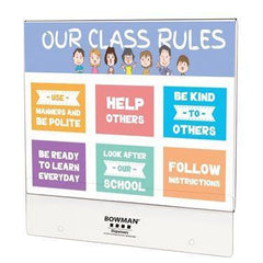 Bowman PETG Sign Holders for Hygiene Centers Bowman PETG Landscape Sign Holder • 11.25"W x 0.33"D x 11.29"H ,1 Each - Axiom Medical Supplies