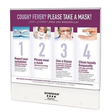 Bowman PETG Sign Holders for Hygiene Centers Bowman PETG Portrait Sign Holder for Hygiene Centers • 8.63"W x 0.33"D x 13.79"H ,1 Each - Axiom Medical Supplies