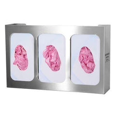 Bowman Stainless Steel Glove Box Dispensers Triple • 15.87"W x 3.81"D x 10.03"H ,1 Each - Axiom Medical Supplies