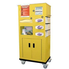 Bowman Stainless Steel Mobile Isolation Station Bowman Stainless Mobile Isolation Station • 26.85"W x 16.67"D x 53.38"H ,1 Each - Axiom Medical Supplies