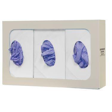 Bowman Steel Glove Box Dispenser Triple • 16.82"W x 3.79"D x 10.04"H ,1 Each - Axiom Medical Supplies