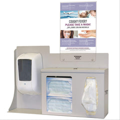 Bowman Steel Touchless Hygiene Station 22.25"W x 5"D x 14.75"H ,1 Each - Axiom Medical Supplies