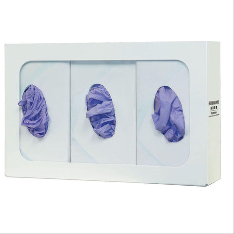 Bowman White Steel Basic Glove Box Dispenser Quad • 22.32"W x 3.81"D x 9.99"H ,1 Each - Axiom Medical Supplies