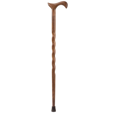 Brazos Walking Sticks Twisted Walnut Derby Cane AM-502-3000-0093