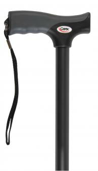 Apex-Carex Healthcare T-Handle Cane Soft Grip® Aluminum 31 to 40 Inch Height Black