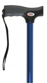 Apex-Carex Healthcare T-Handle Cane Soft Grip® Aluminum 31 to 40 Inch Height Metallic Blue