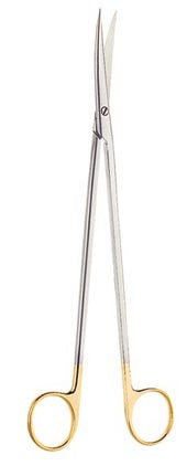 V. Mueller Dissecting Scissors Vital® Metzenbaum 9-1/4 Inch Length Surgical Grade Stainless Steel / Tungsten Carbide NonSterile Finger Ring Handle Curved Sharp Tip / Sharp Tip - M-738103-2765 - Each