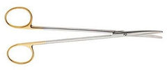 V. Mueller Dissecting Scissors Vital® Metzenbaum 7 Inch Length Surgical Grade Stainless Steel / Tungsten Carbide NonSterile Finger Ring Handle Curved Blunt Tip / Blunt Tip - M-738166-1904 - Each