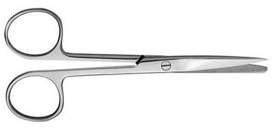 V. Mueller Operating Scissors V. Mueller® 5 Inch Length Finger Ring Handle Straight Sharp Tip / Blunt Tip - M-738192-3277 - Each