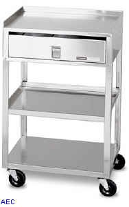 DJO Utility Cart Stainless Steel 17 X 19 X 30 Inch Silver