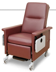 Champion Manufacturing Standard Transport Manual Recliner 54 Series Natural Vinyl 5 Inch Caster