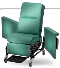 Champion Manufacturing Standard Transport Manual Recliner 85 Series Colonial Blue 5 Inch Caster