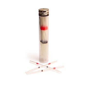 Abbott Rapid Dx North America LLC Cholestech LDX® Capillary Blood Collection Tube Micro-hematocrit Heparin Additive 40 µL Red Stripe / Black Stripe Without Closure Plastic Tube