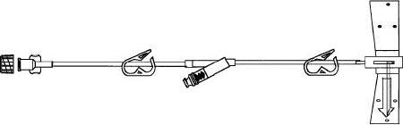 Advanced Medical Systems Huber Infusion Set Wing Safe™ 20 Gauge 1-1/2 Inch 10 Inch Tubing Needless Y Site - M-662079-4629 - Case of 12