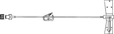 Advanced Medical Systems Huber Infusion Set Wing Safe™ 22 Gauge 3/4 Inch 10 Inch Tubing Without Port - M-667999-3974 - Case of 12